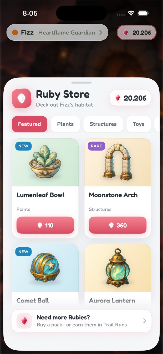 The Ruby Store showing decorations for sale
